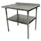 Bk Resources Work Table Stainless Steel Undershelf, Plastic feet 1.5" Riser 36"x24" SVTR-3624 - alternate 8